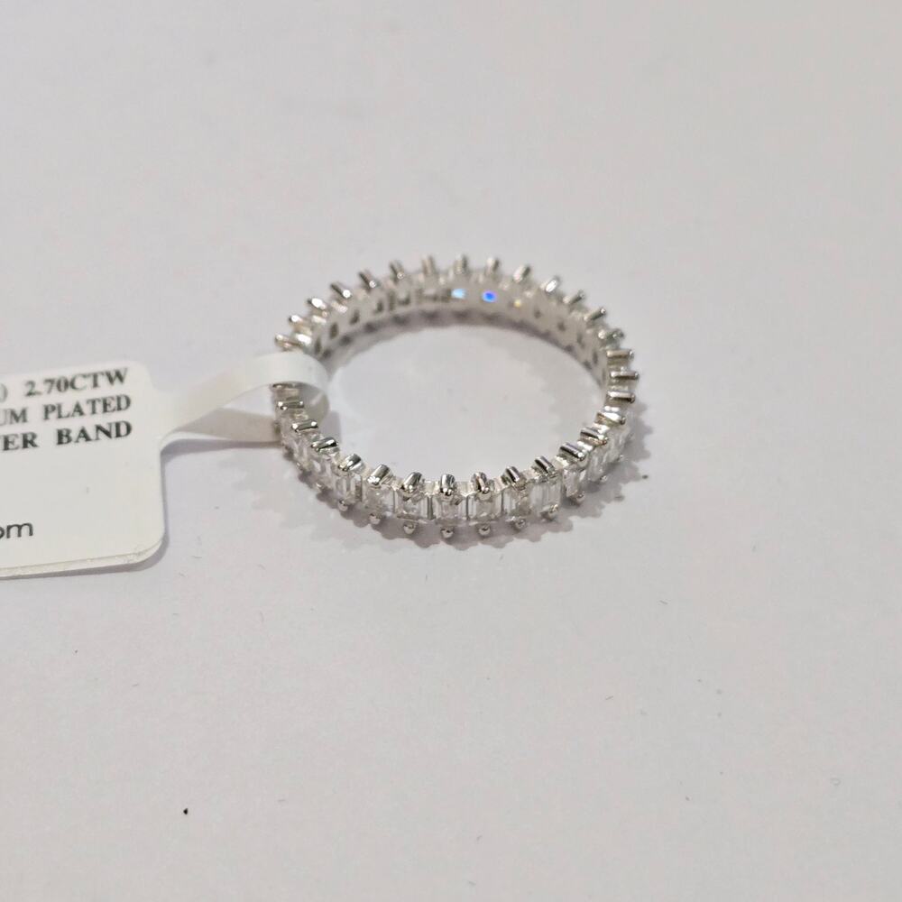 Bella Luce 2.70ctw Baguette Rhodium Plated Sterling Silver Band Ring Size 10 NWT - Picture 3 of 3